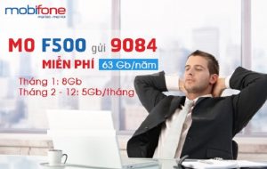 Đăng ký gói cước F500 Mobifone nhận 63Gb data chu kỳ 12 tháng
