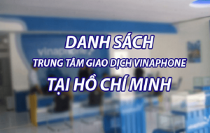 Danh sách địa chỉ cửa hàng giao dịch VinaPhone tại TP. Hồ Chí Minh